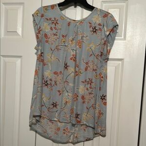 DR2 Gray and Orange Asymmetrical Tunic with Relaxed Fit